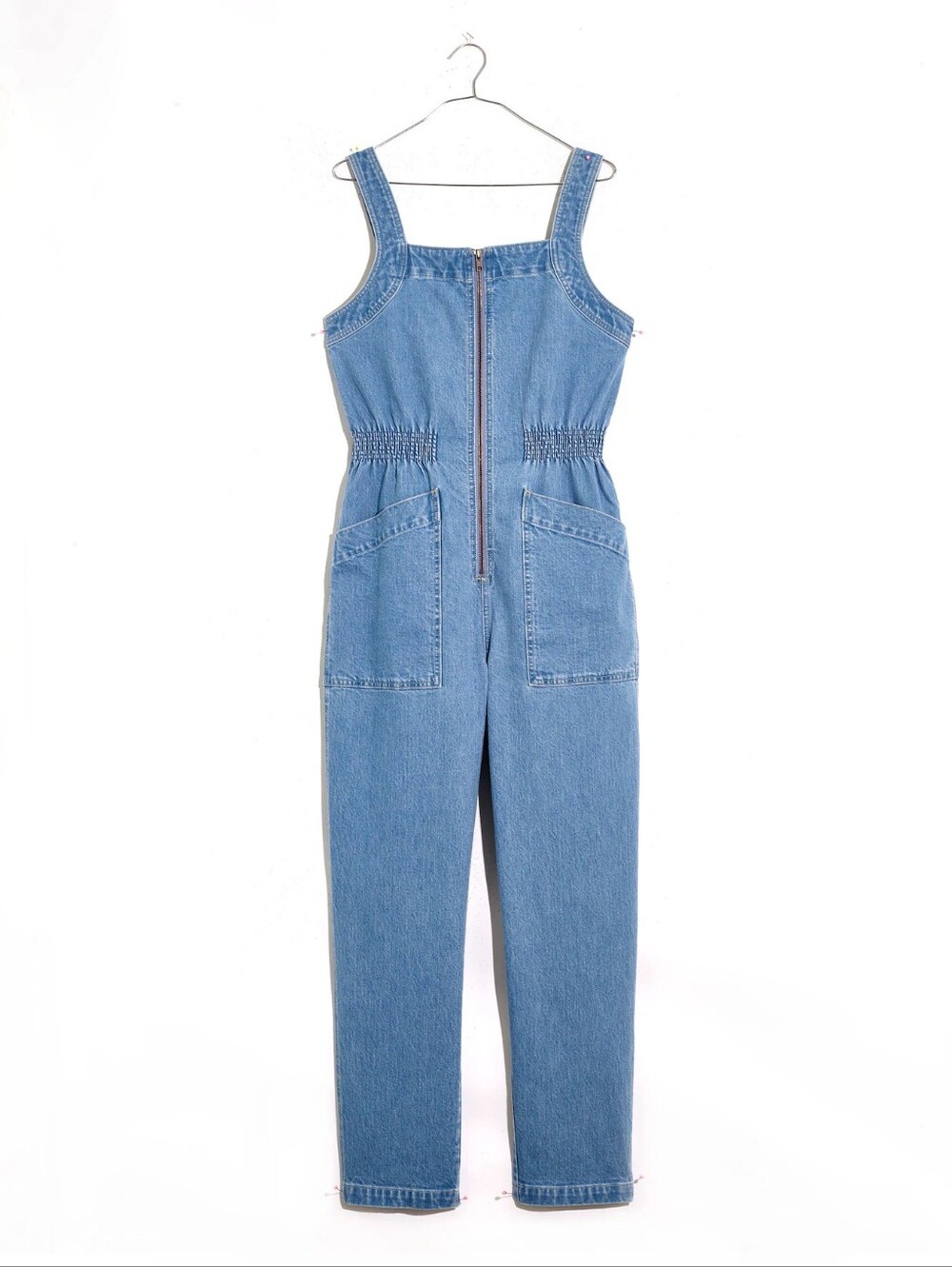 **Madewell Denim Zip Front Utility Jumpsuit Blue Size Small NWT**